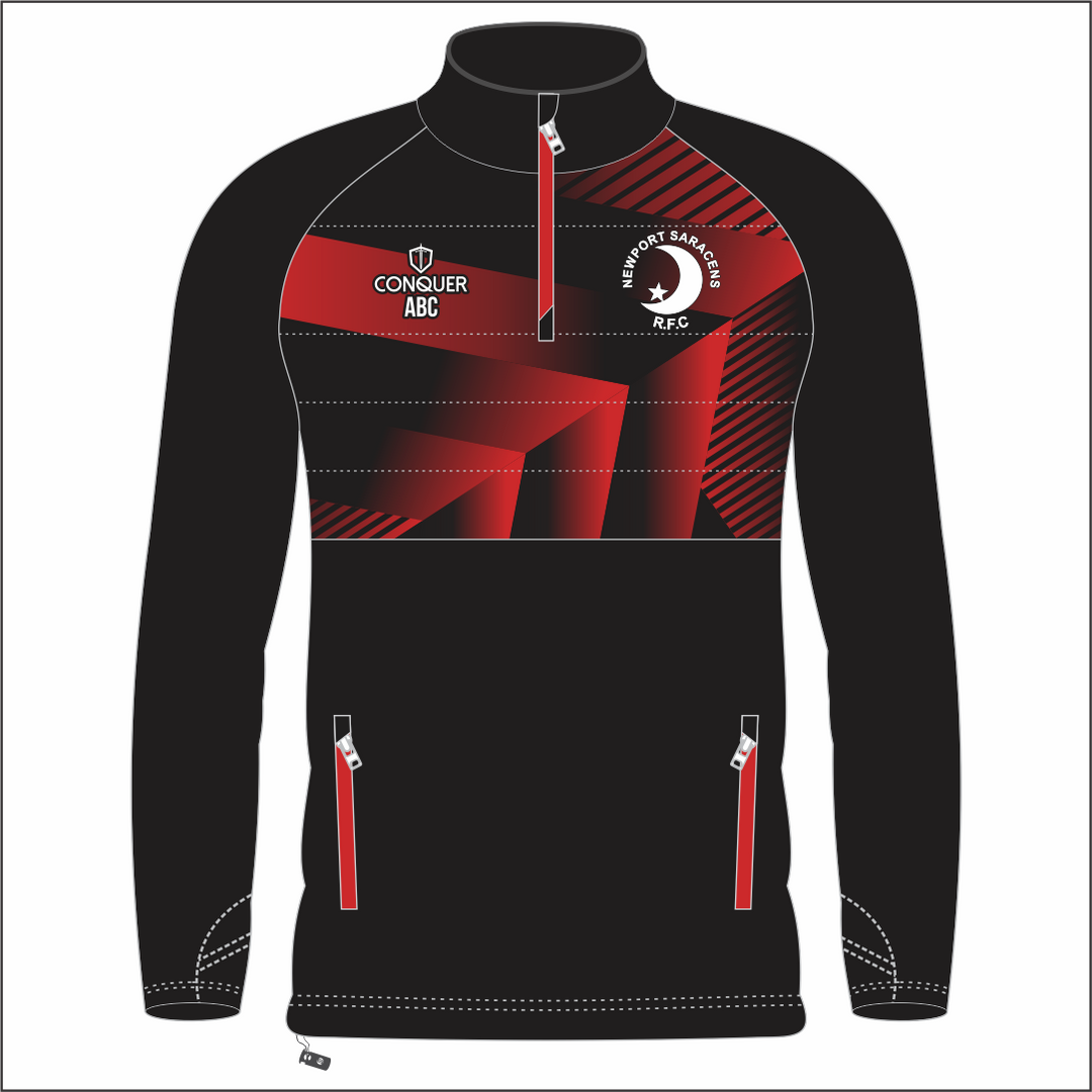 Newport Saracens RFC Zip Hybrid Midlayer KIDS