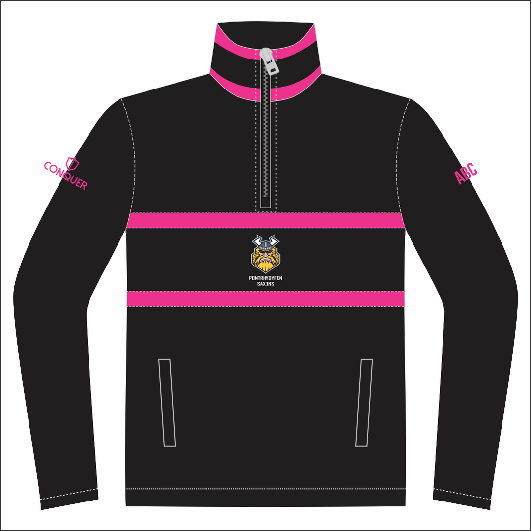 Saxon Zip Polar Fleece Midlayer (Black)