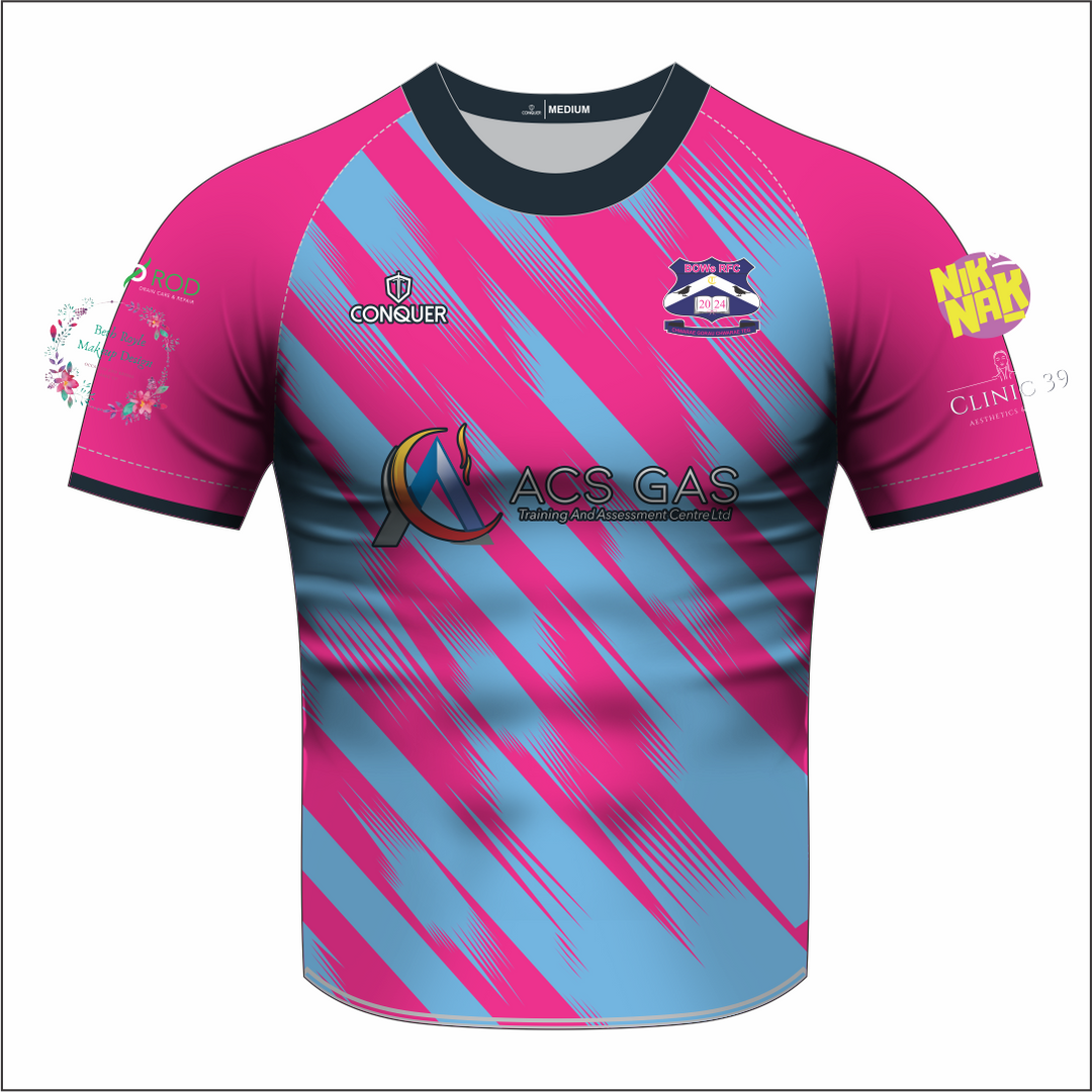 Trebanos Bows RFC  Pink Patterned Sublimated T-Shirt