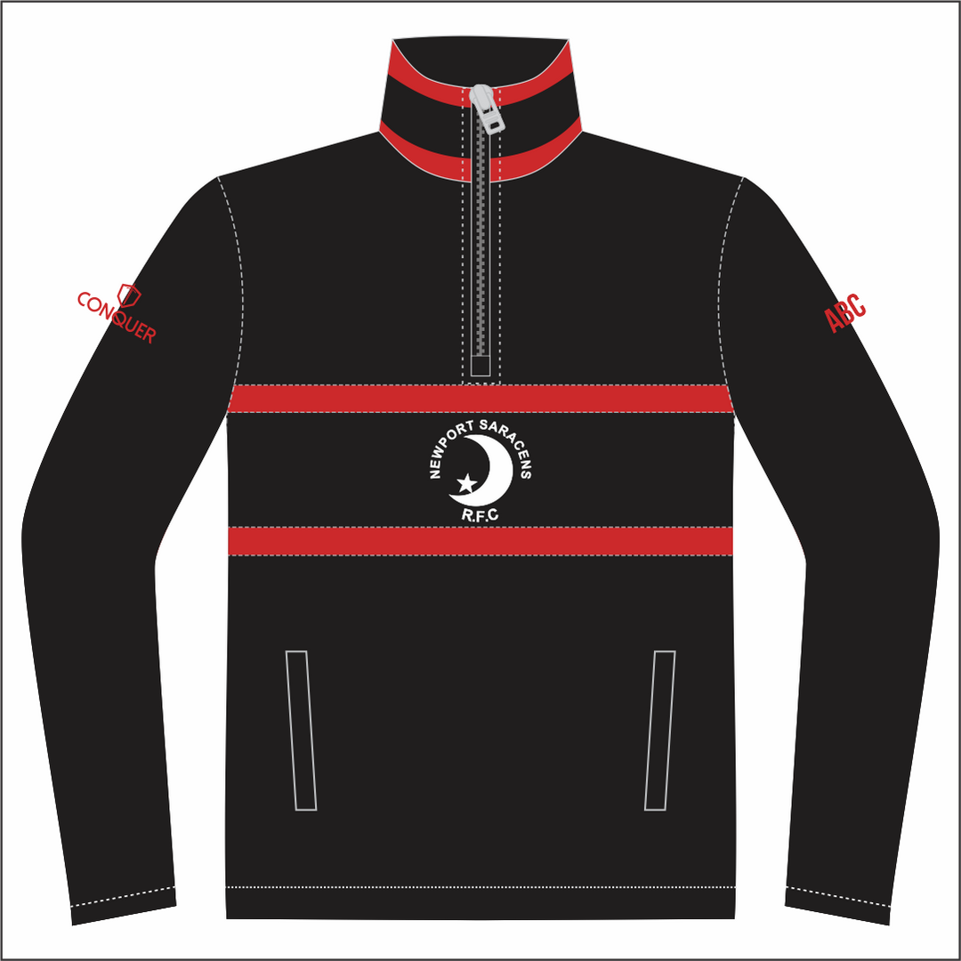 Newport Saracens RFC Zip Polar Fleece Midlayer
