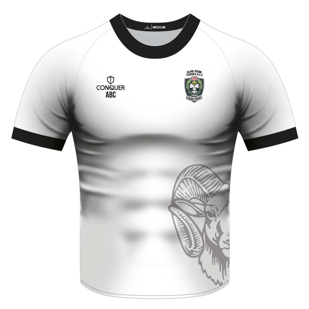 Tycroes RFC White Sublimated T-Shirt (No Sponsor)