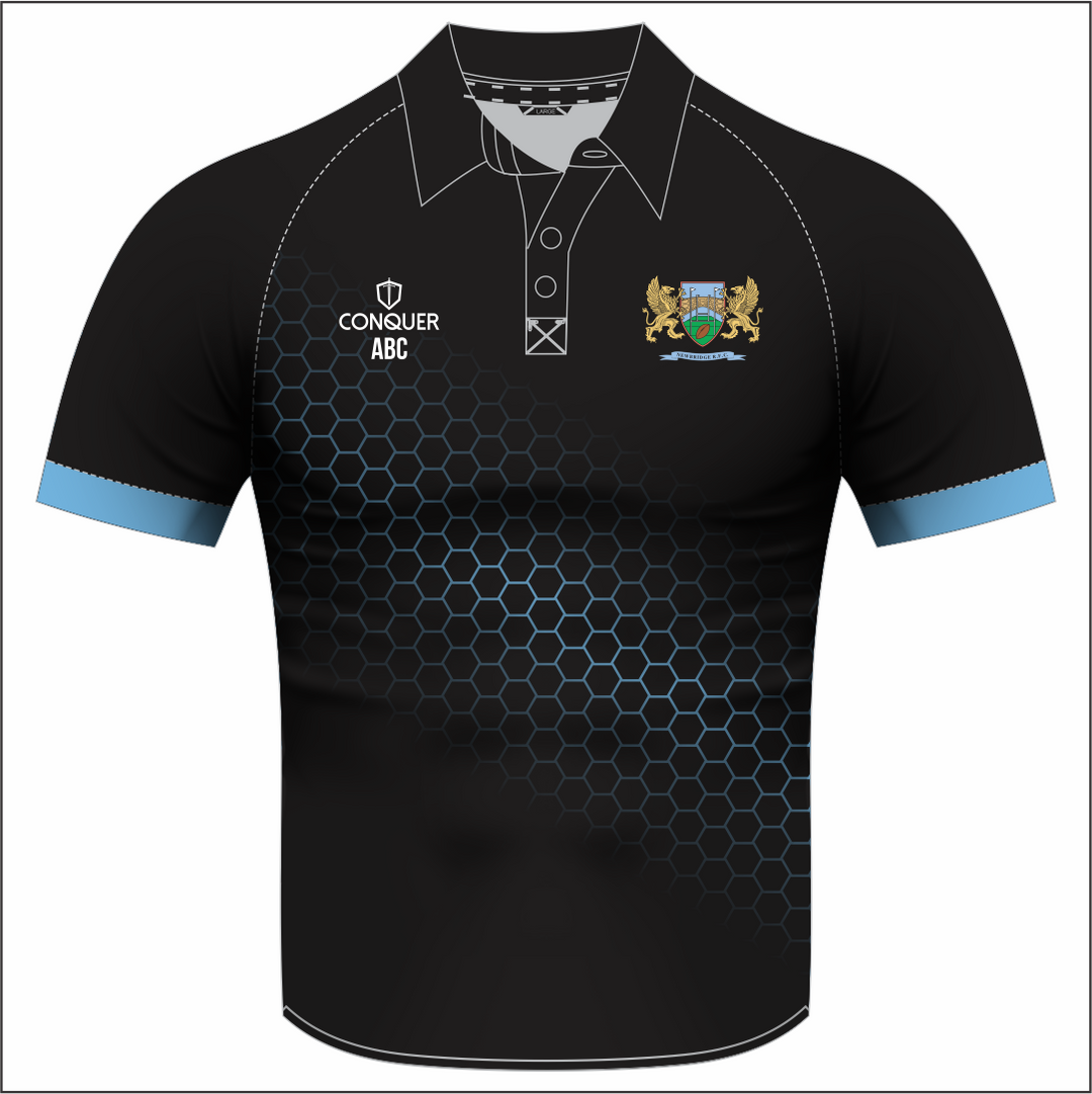 Saxon Sublimated Polo Shirt KIDS (Black)