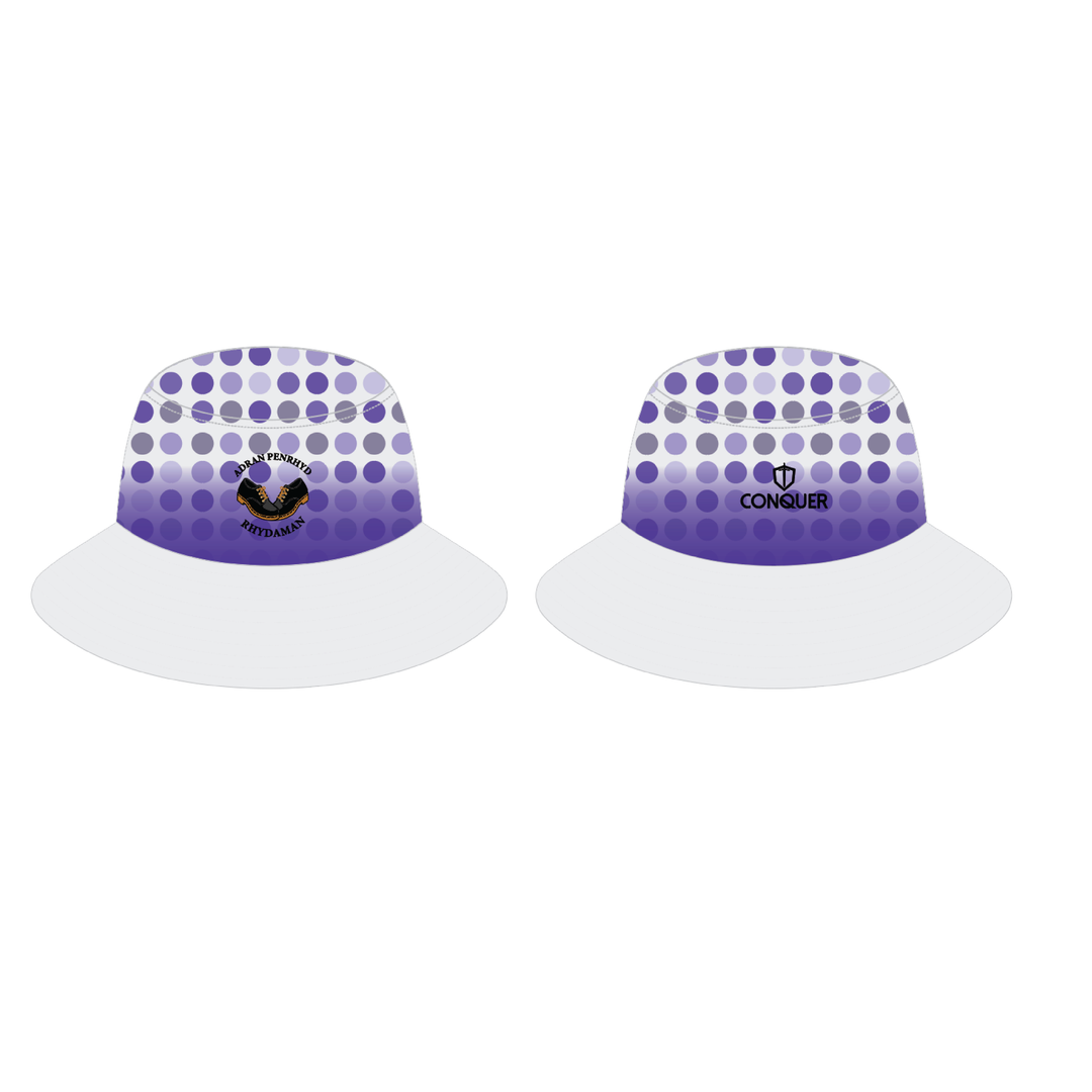 Adran Penrhyd Reversible Bucket Hat ADULT - Purple & White
