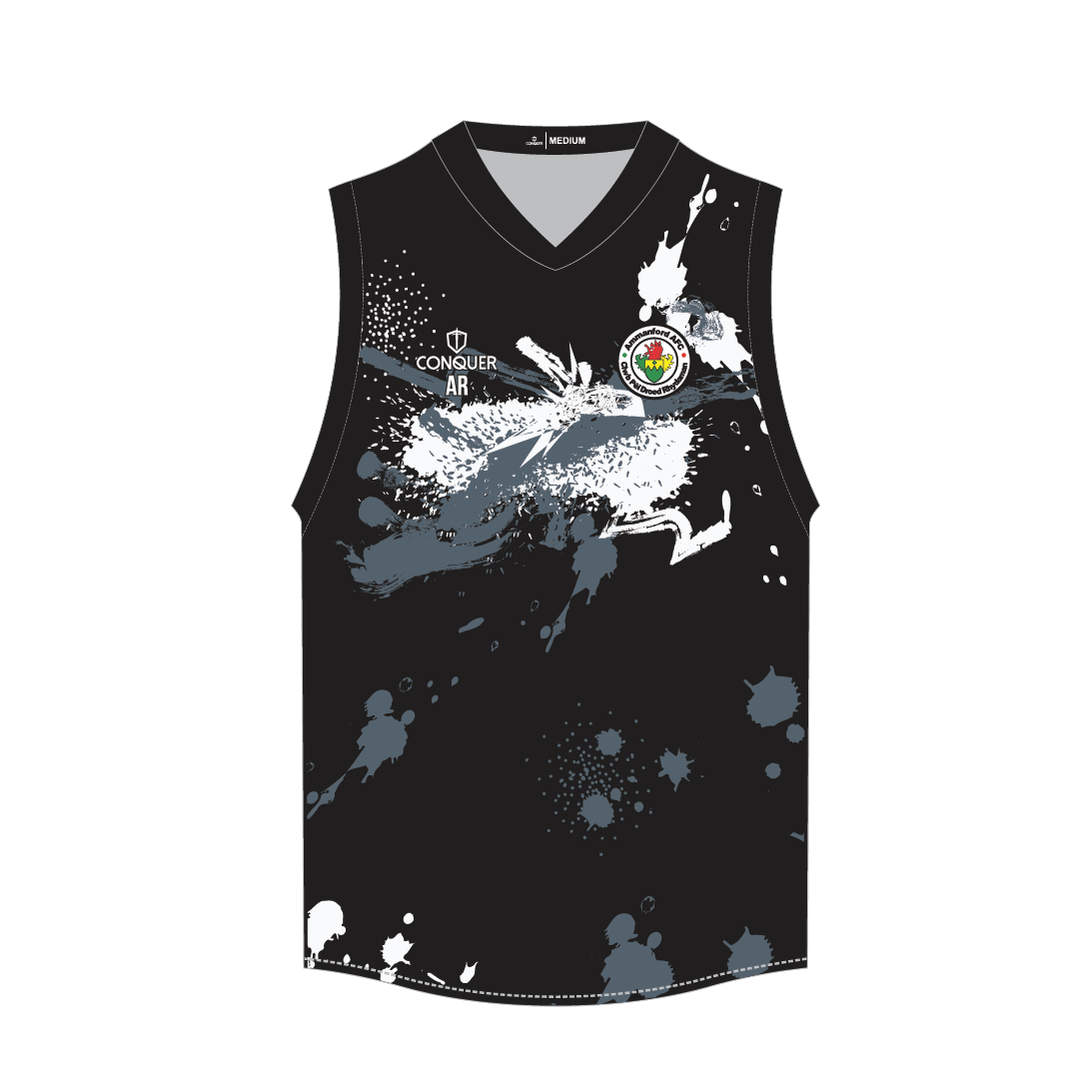 Ammanford AFC LADIES Sublimated Aussie Vest KIDS - Black
