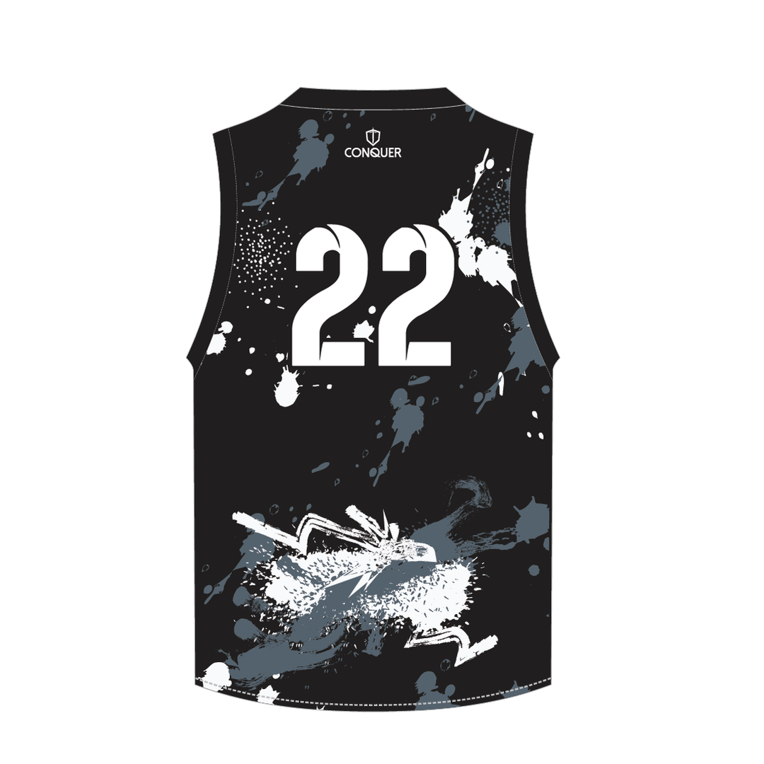 Ammanford AFC LADIES Sublimated Aussie Vest KIDS - Black