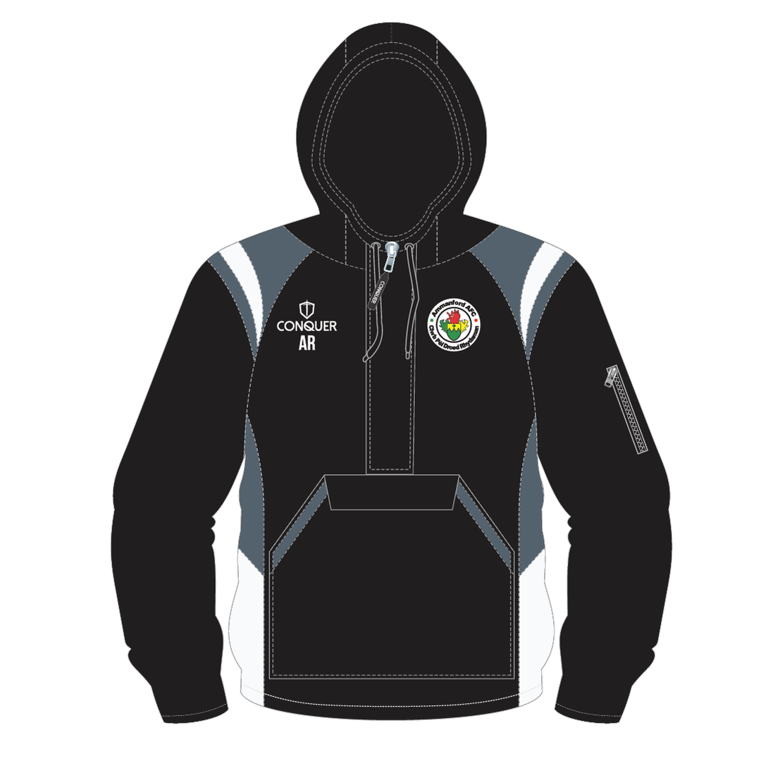 Ammanford AFC LADIES 1/4 Zip Hooded Windbreaker KIDS