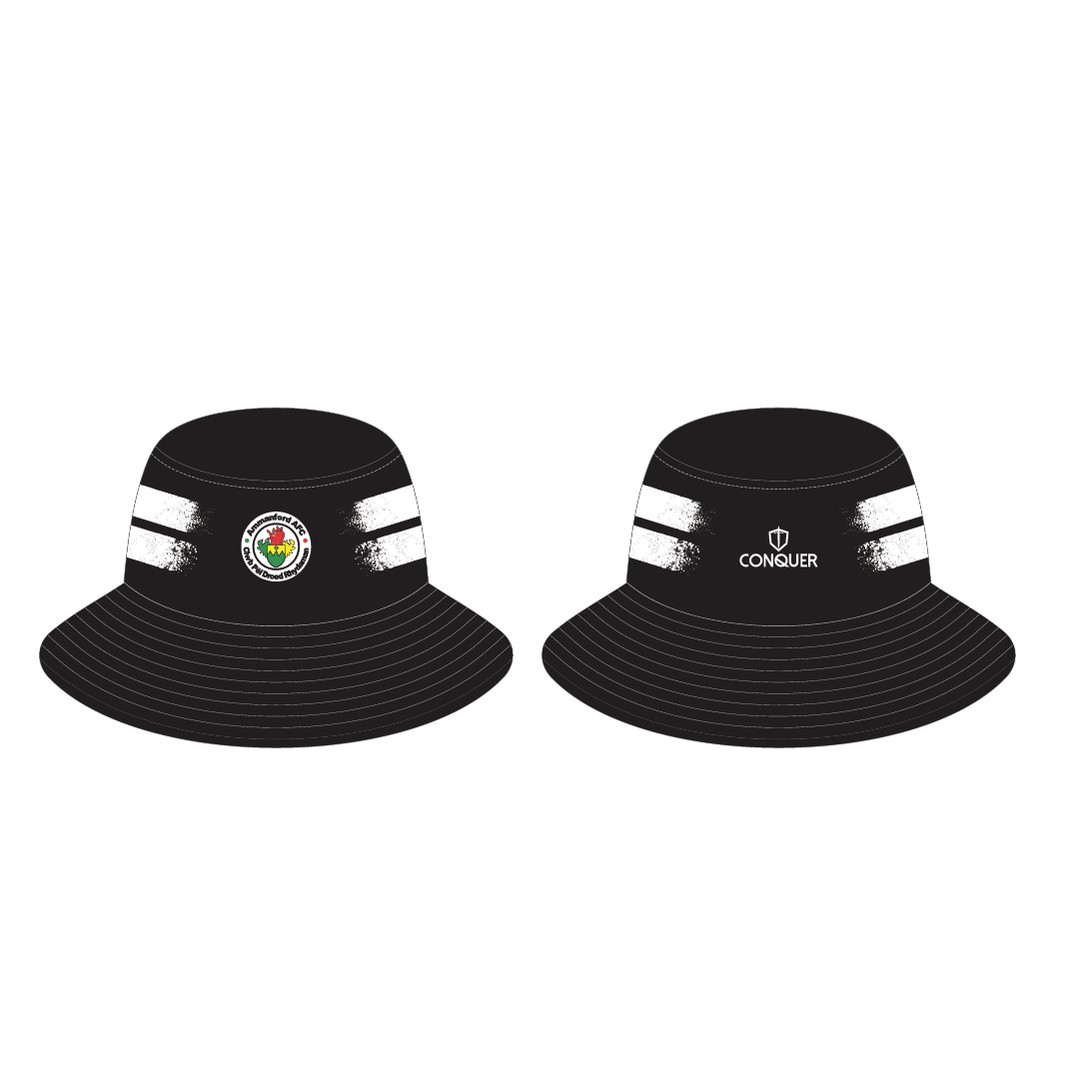 Ammanford AFC LADIES Reversible Bucket Hat KIDS - Black & White