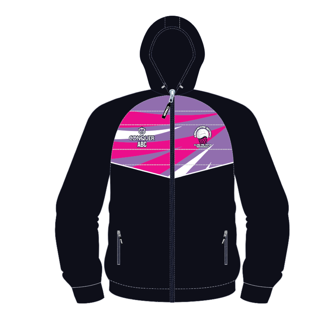 Ammanford Netball Full Zip Hybrid Hoodie