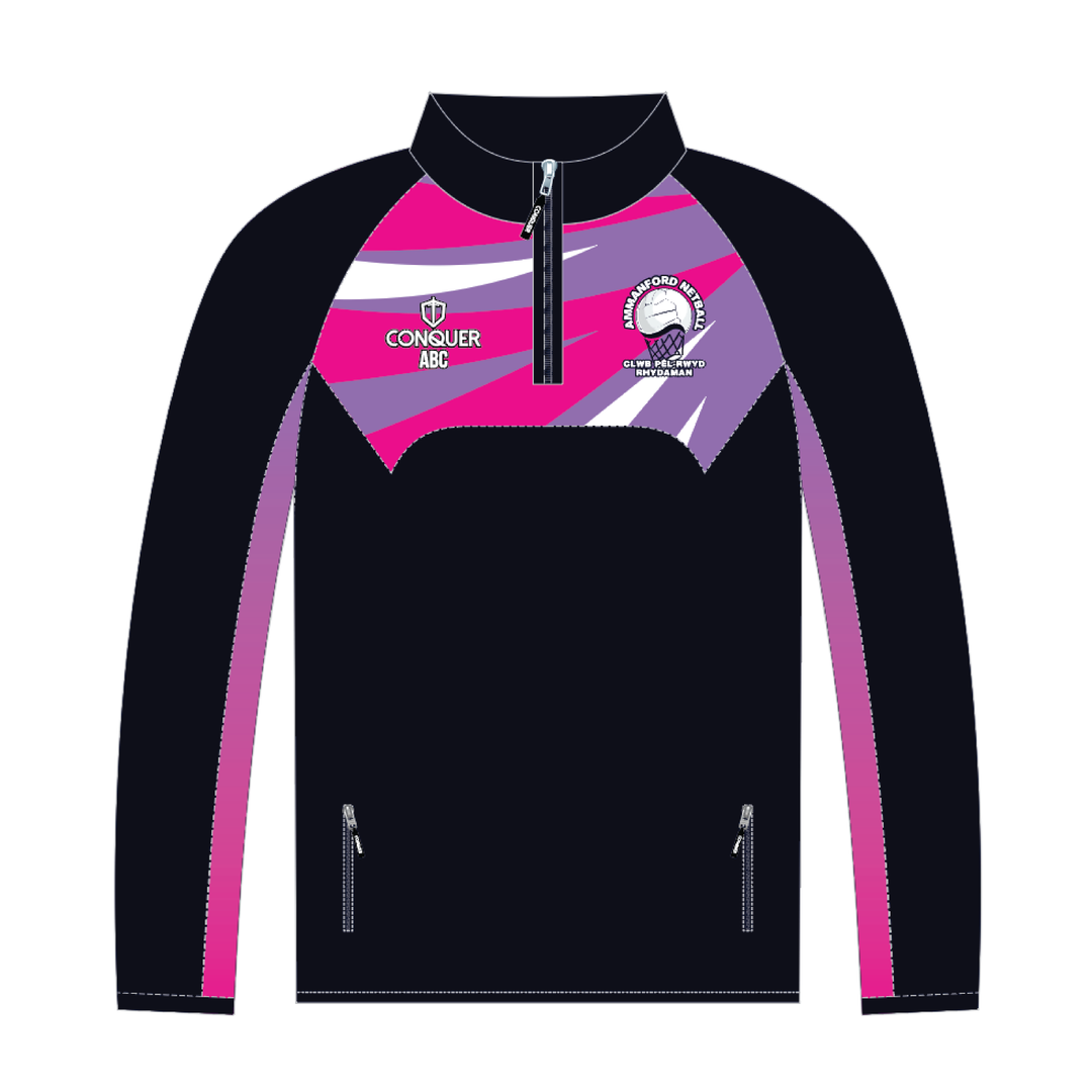 Ammanford Netball 1/4 Zip Midlayer