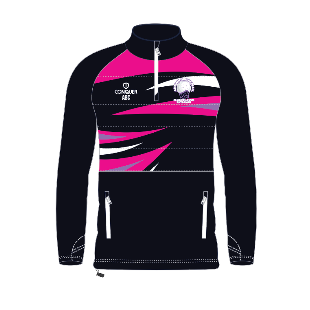 Ammanford Netball 1/4 Zip Hybrid Midlayer