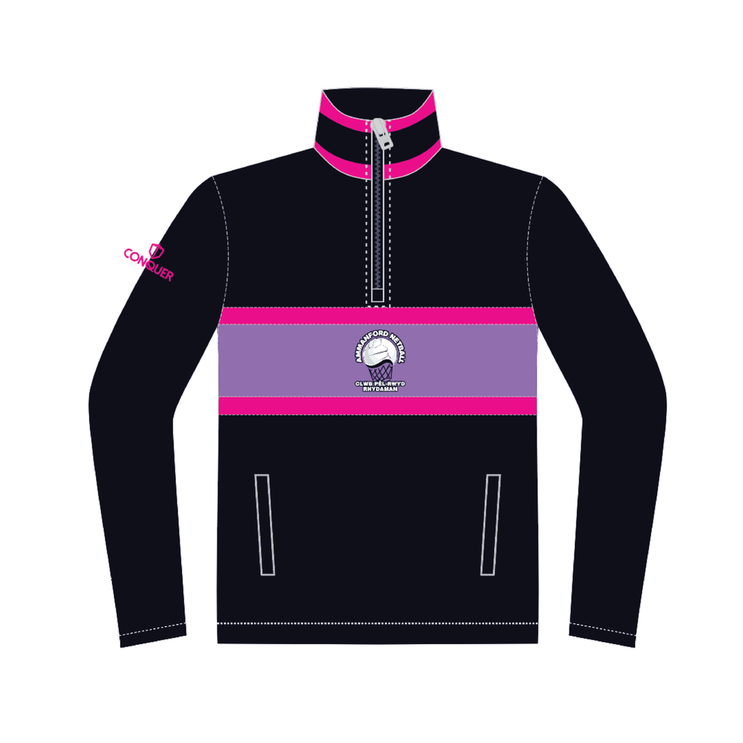 Ammanford Netball 1/4 Zip Polar Fleece Midlayer