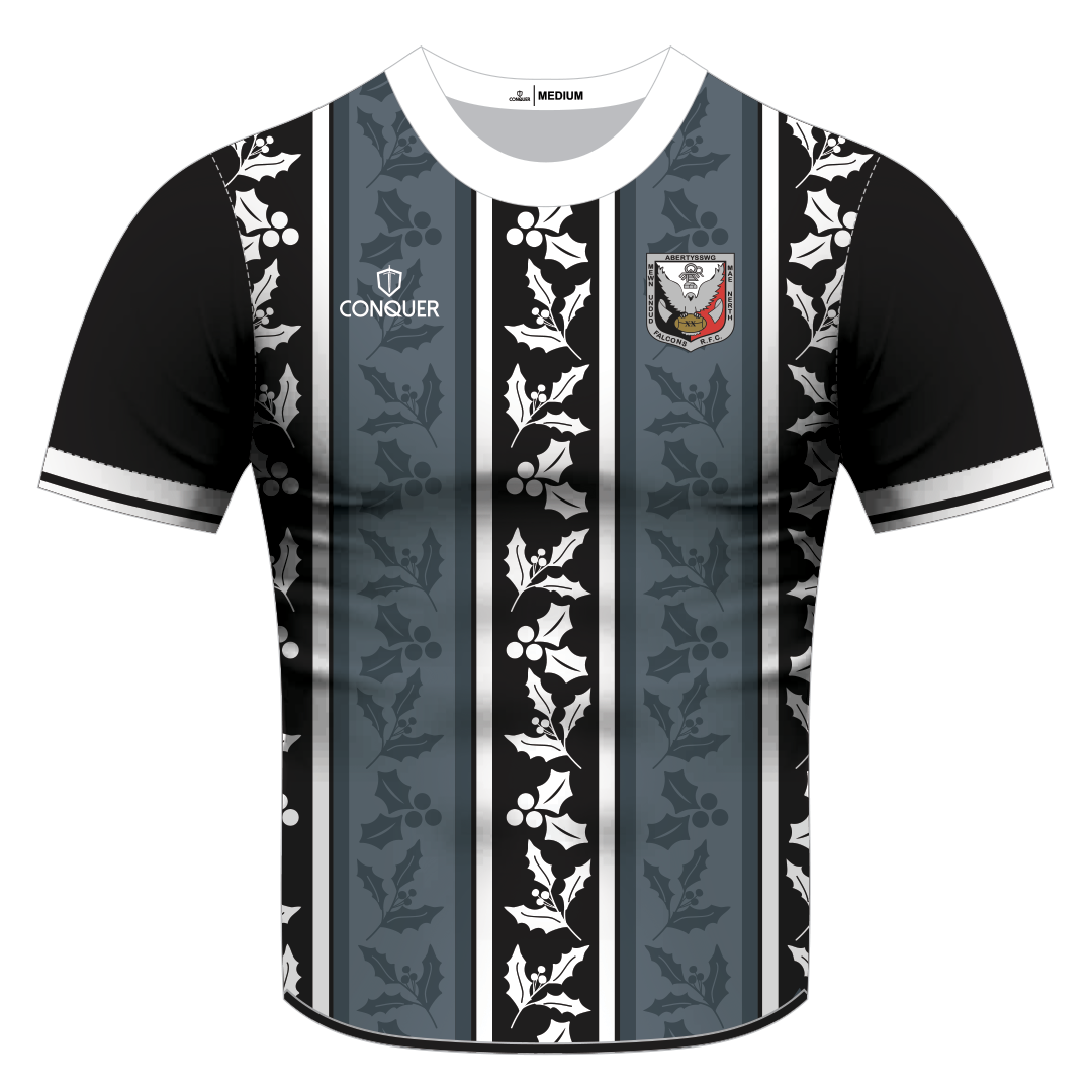 Abertysswg RFC Sublimated Christmas T-Shirt KIDS - Holly