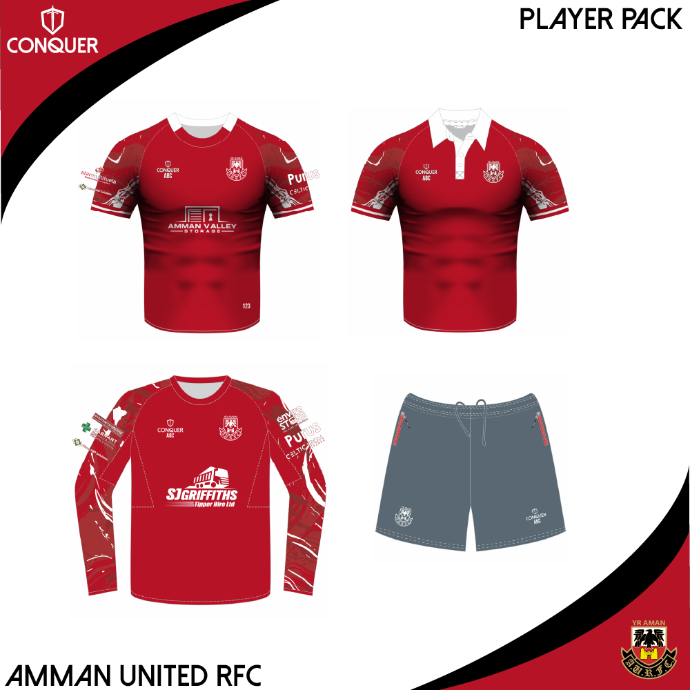 Amman United RFC PLAYER PACK KIDS Sizes