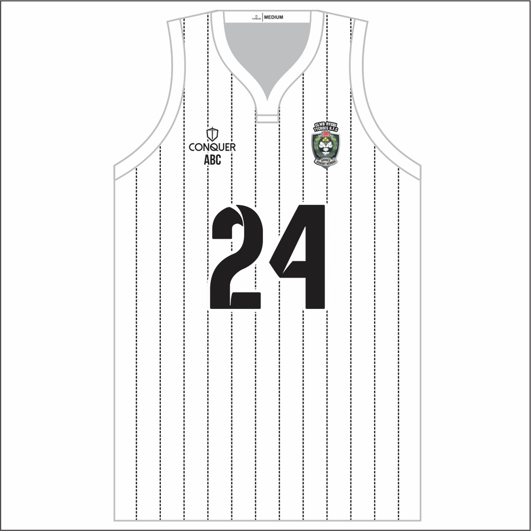 Tycroes RFC White Sublimated Basketball Vest (Kids)