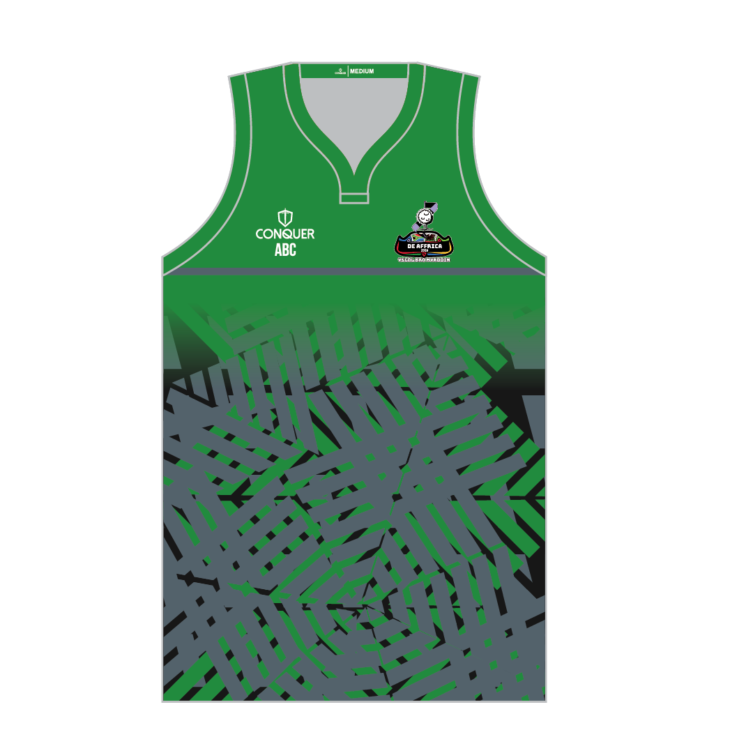Ysgol Bro Myrddin South Africa Tour Sublimated Basketball Vest - Patterned