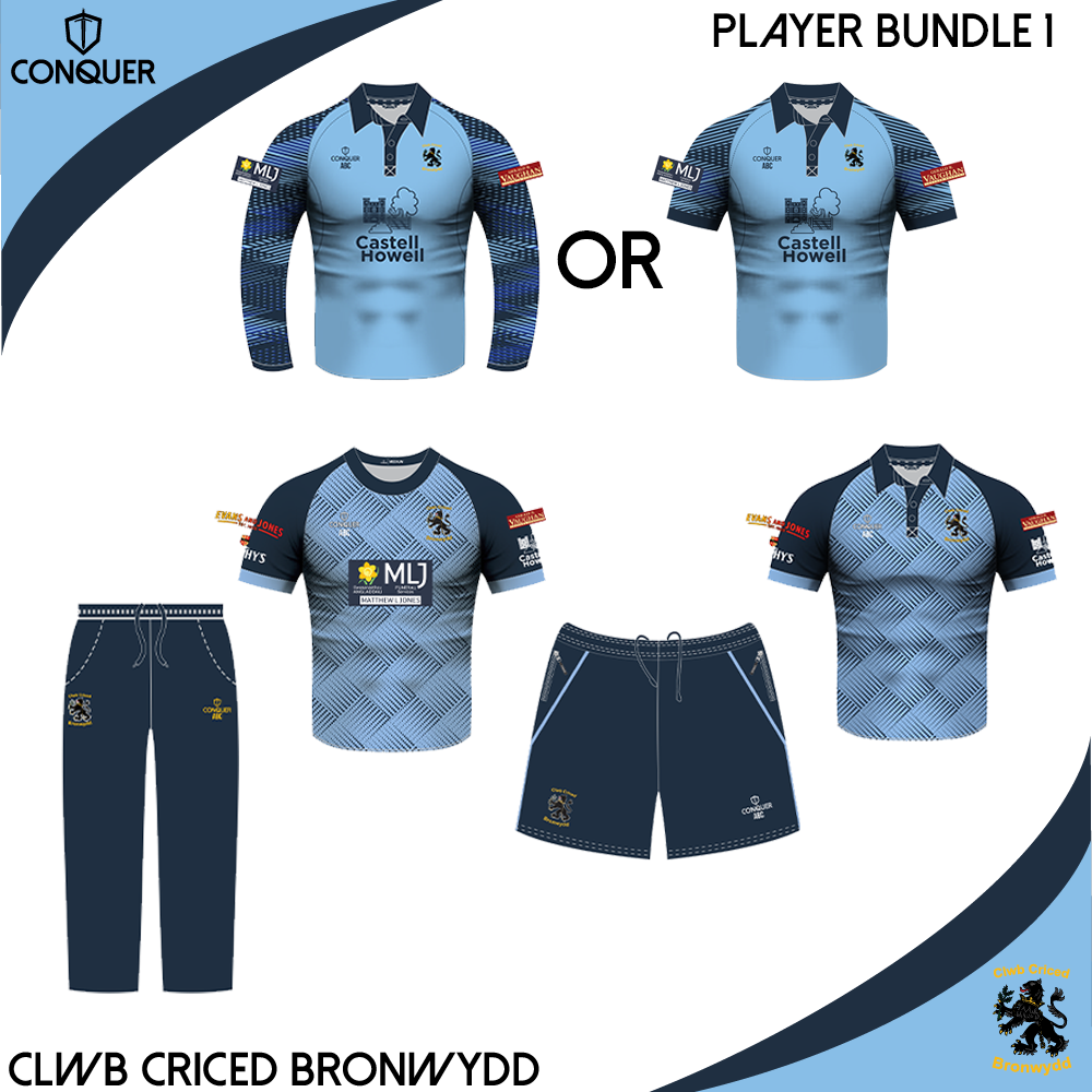 Clwb Criced Bronwydd Seniors PLAYER PACK ADULT Sizes