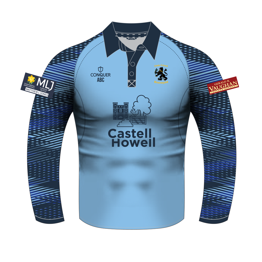 Clwb Criced Bronwydd Long Sleeve Sublimated Playing Shirt