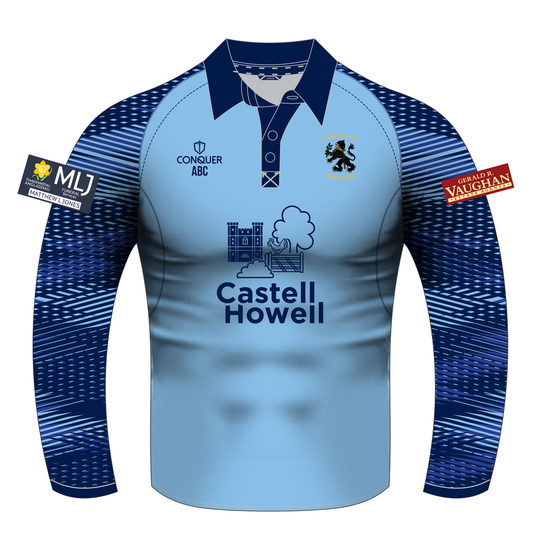Clwb Criced Bronwydd Juniors Long Sleeve Sublimated Playing Shirt