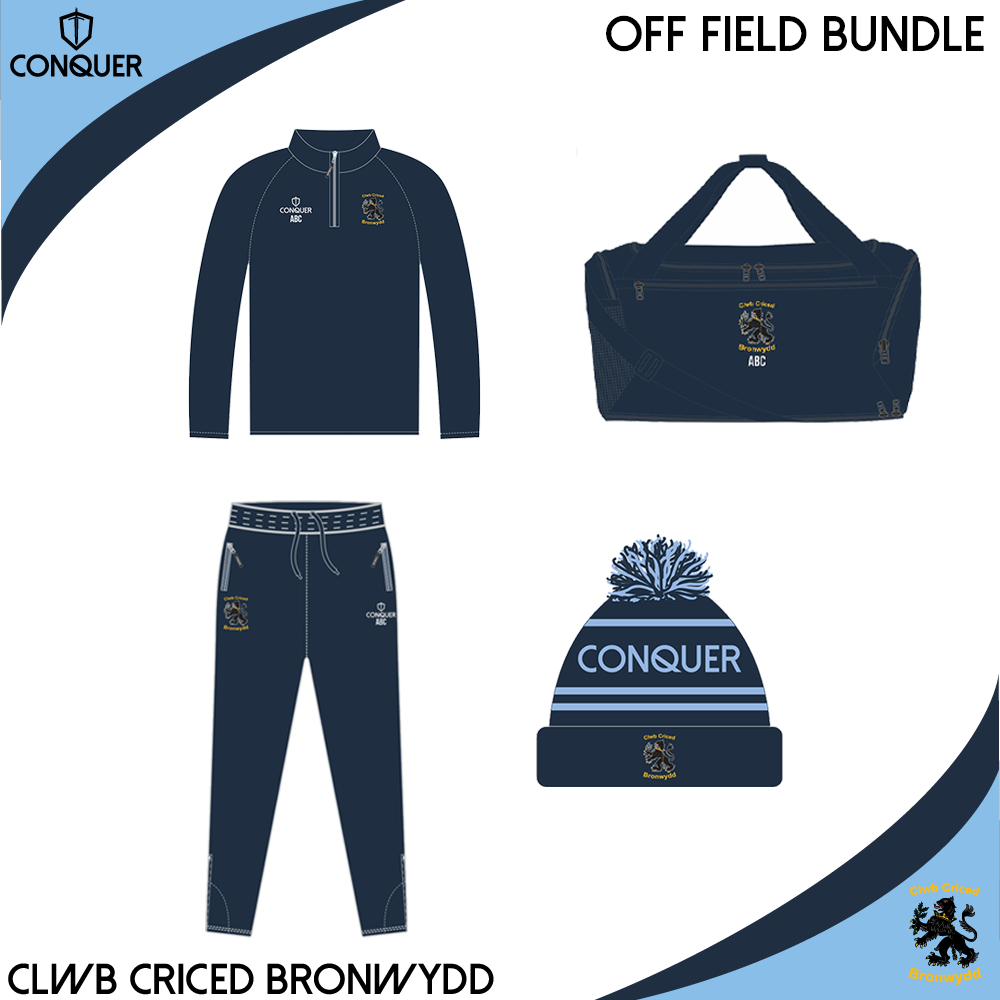 Clwb Criced Bronwydd Juniors Off Field PLAYER PACK KIDS Sizes