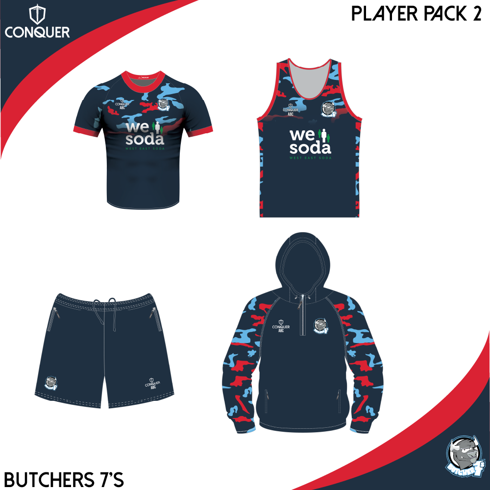 Butchers 7s PLAYER PACK 2 ADULT Sizes