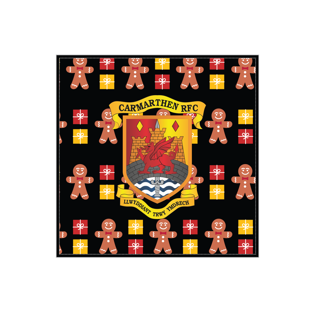 Carmarthen Quins RFC Christmas Cushion