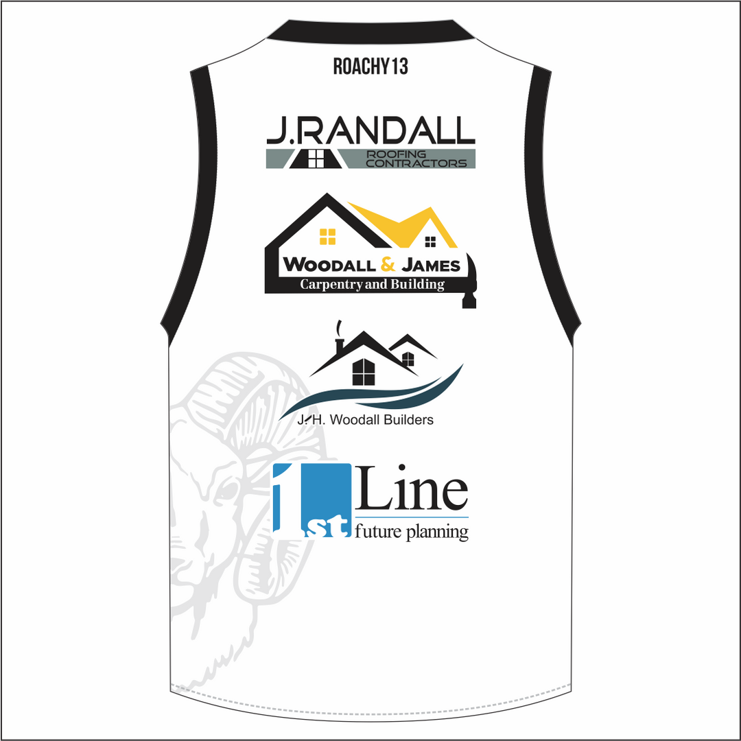 Tycroes RFC White Aussie Vest