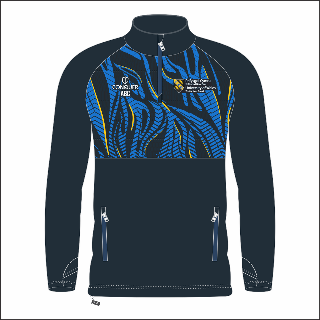UWTSD Sports Academy 1/4 Zip Hybrid Midlayer