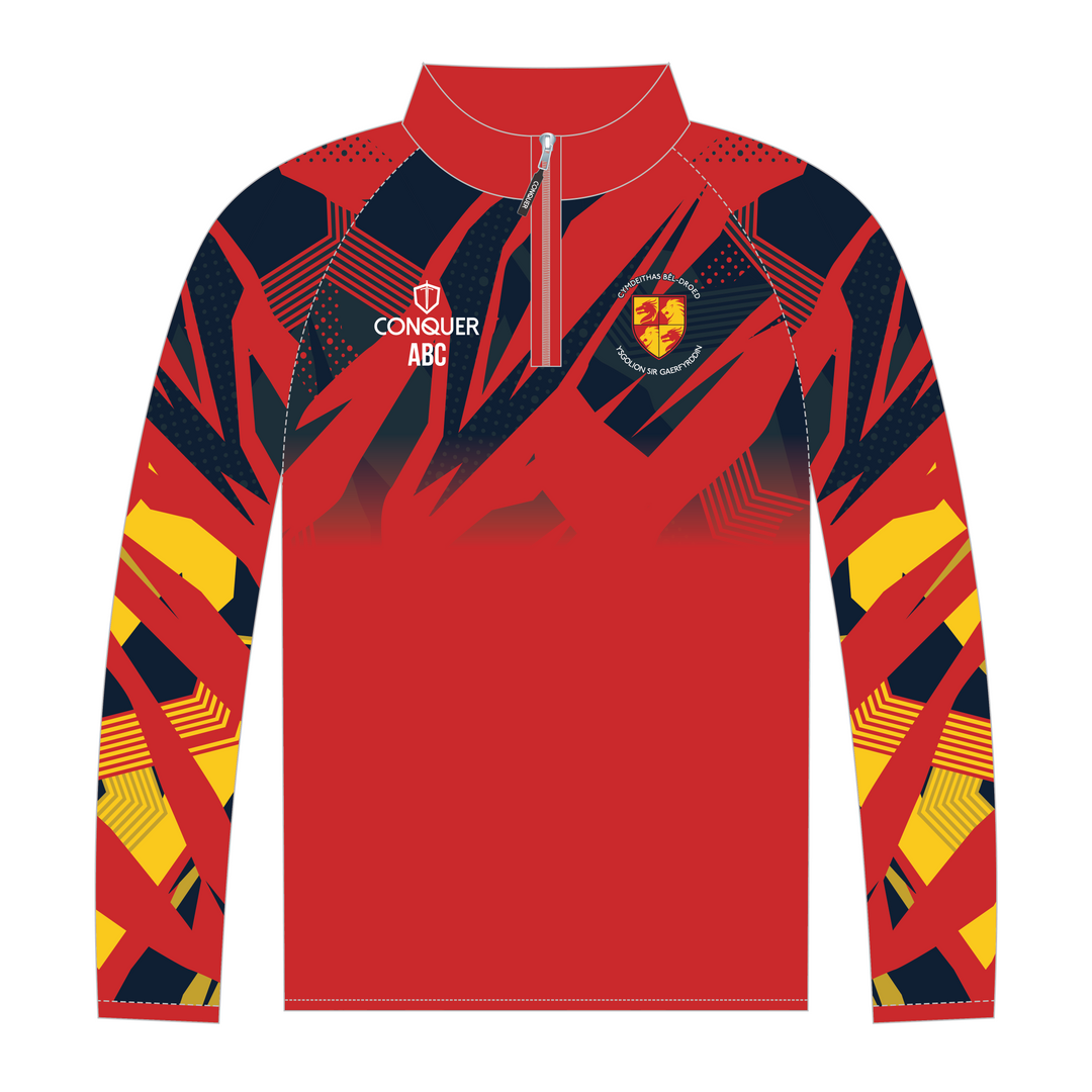 CSFA Boys PRO 1/4 Zip Midlayer - Red