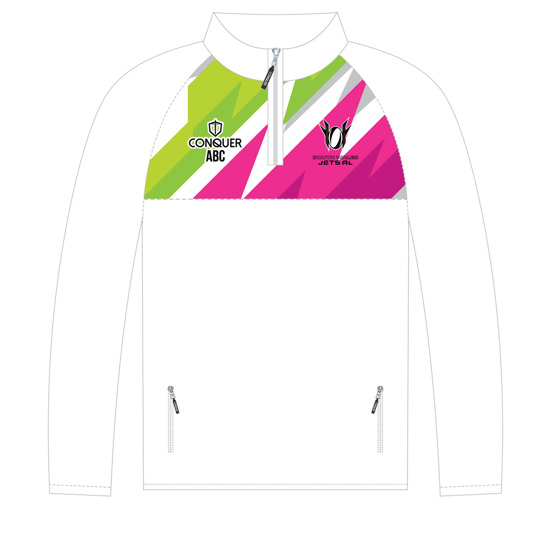 South Wales Jets White 1/4 Zip Midlayer (Kids)