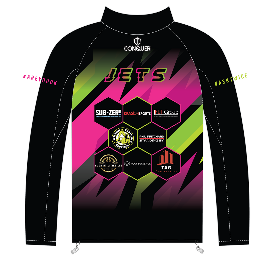 South Wales Jets Black PRO 1/4 Zip Midlayer (Kids)