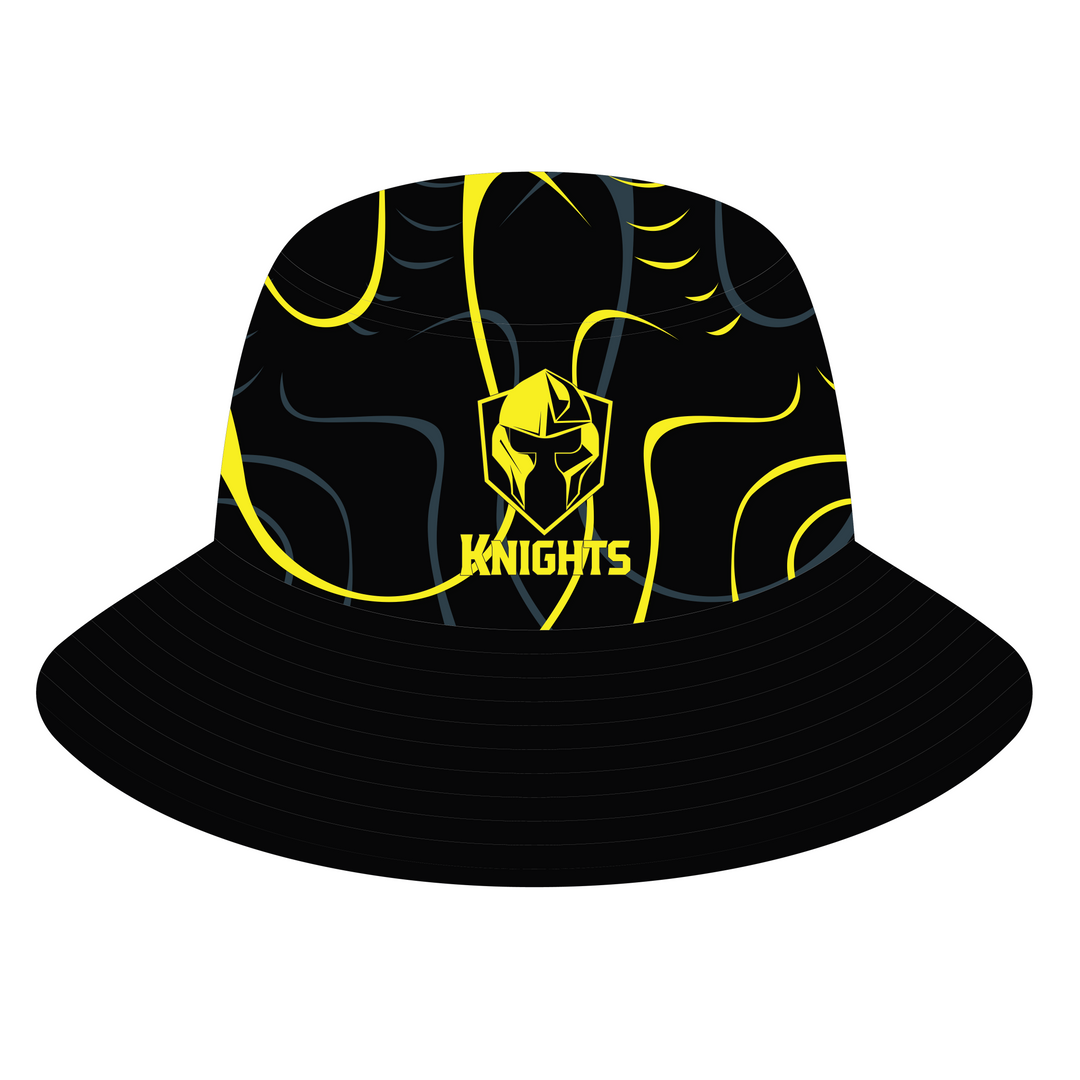 Conquer Knights Reversible Bucket Hat KIDS - Yellow & Black