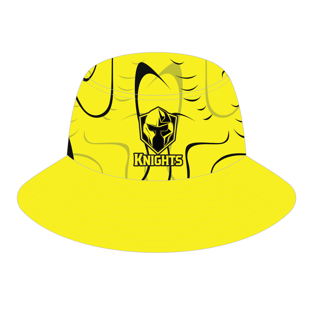Conquer Knights Reversible Bucket Hat KIDS - Yellow & Black