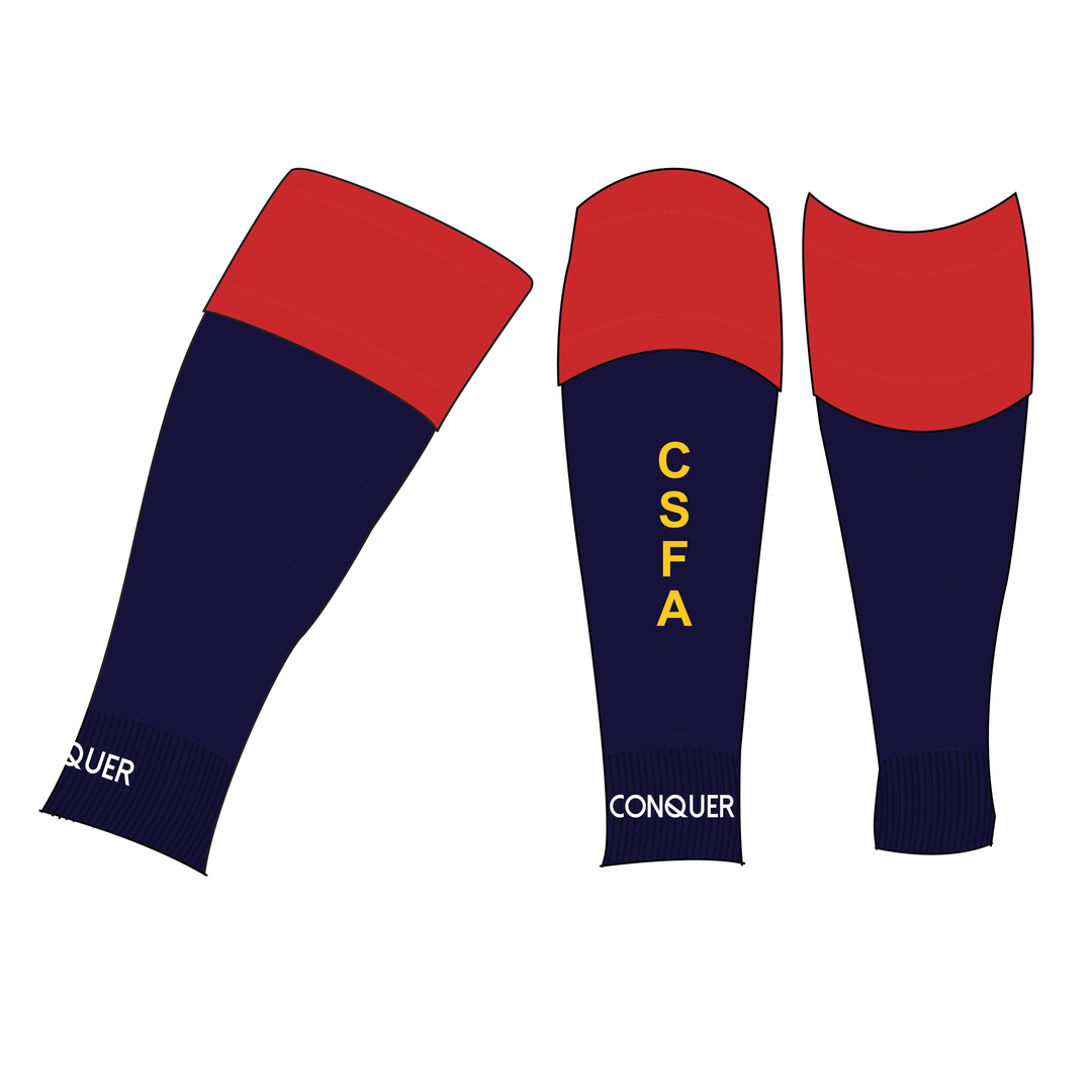 CSFA BOYS Sock Sleeve ADULT - Navy and Red