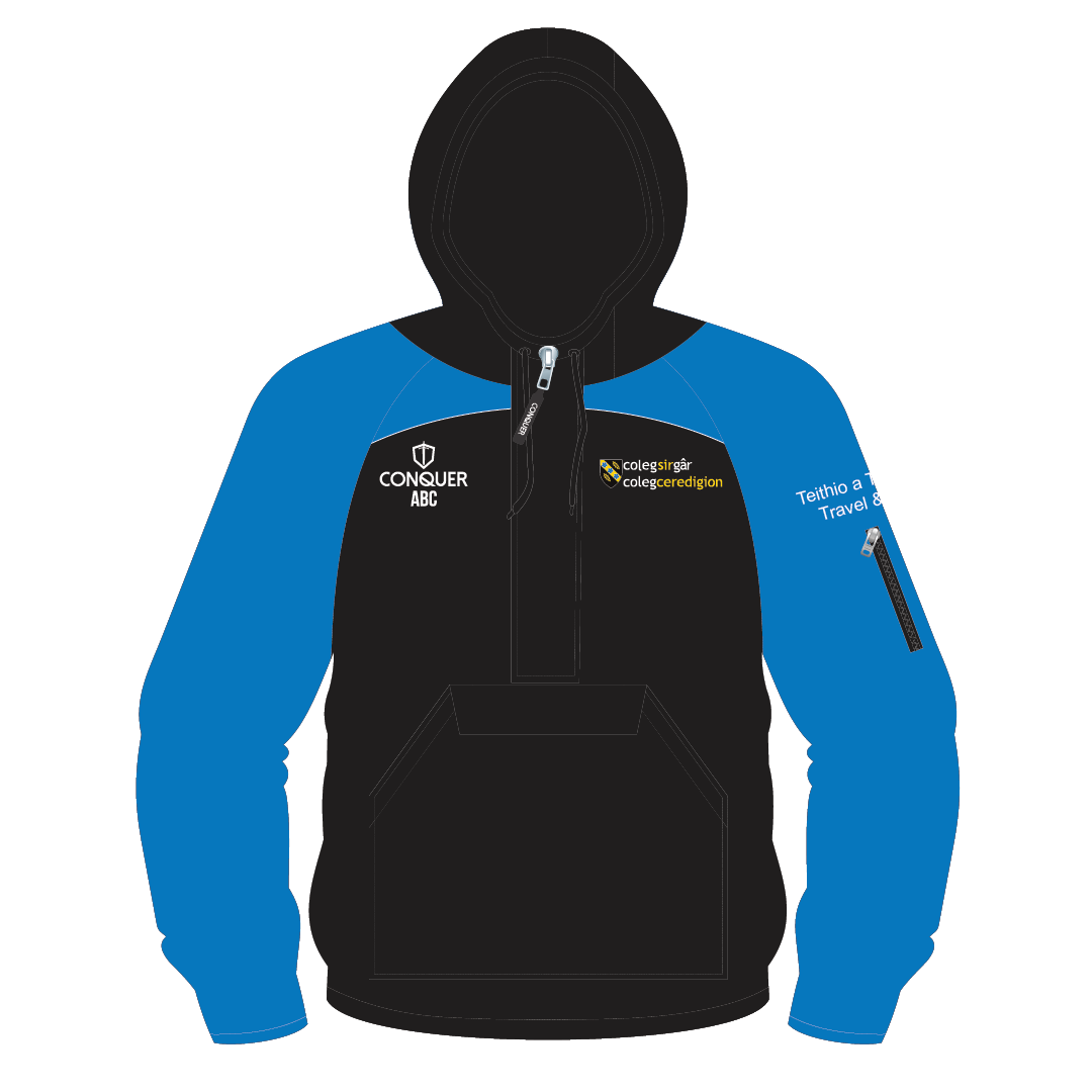 CSG Travel & Tourism 1/4 Zip Hooded Windbreaker