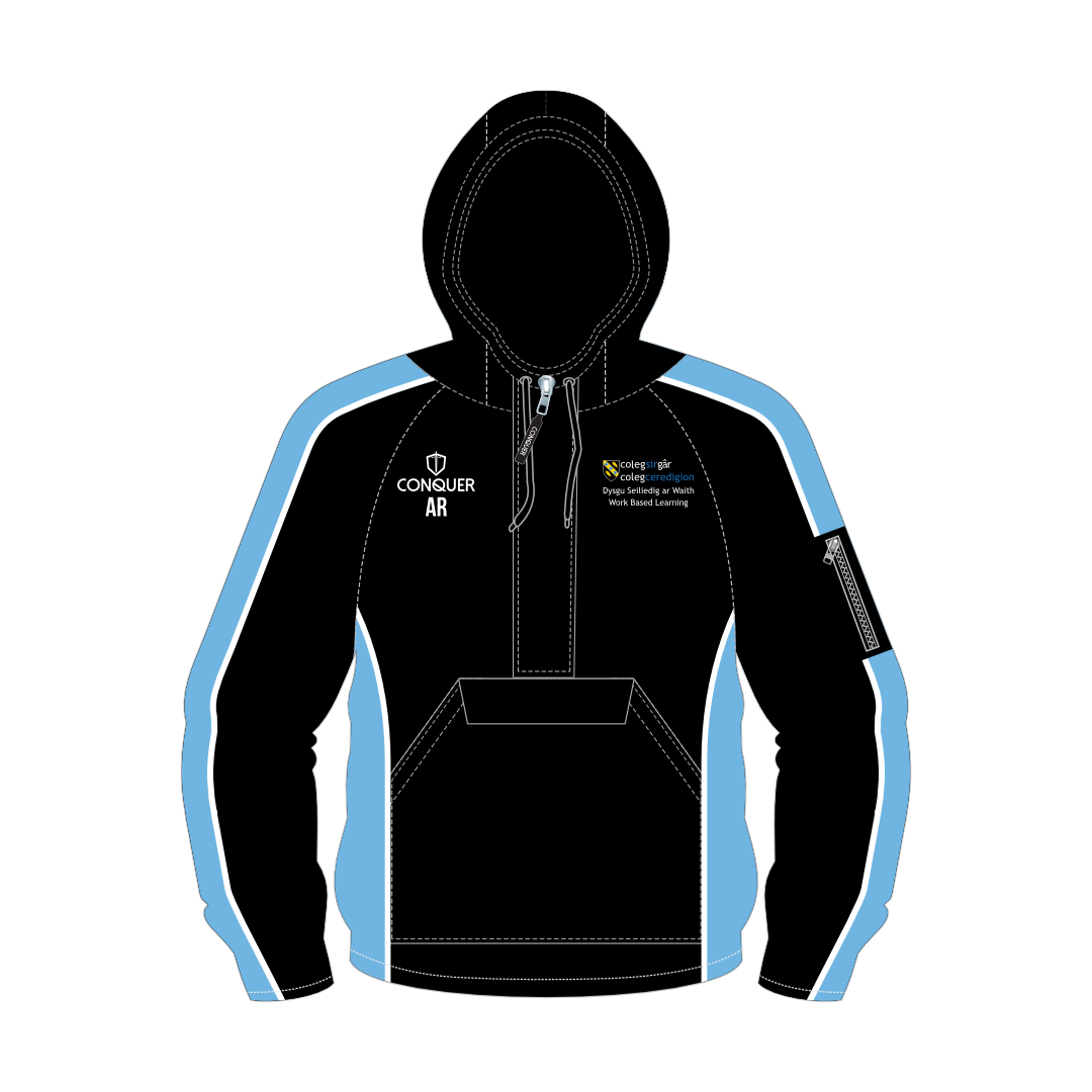 Work Based Learning 1/4 Zip Hooded Windbreaker