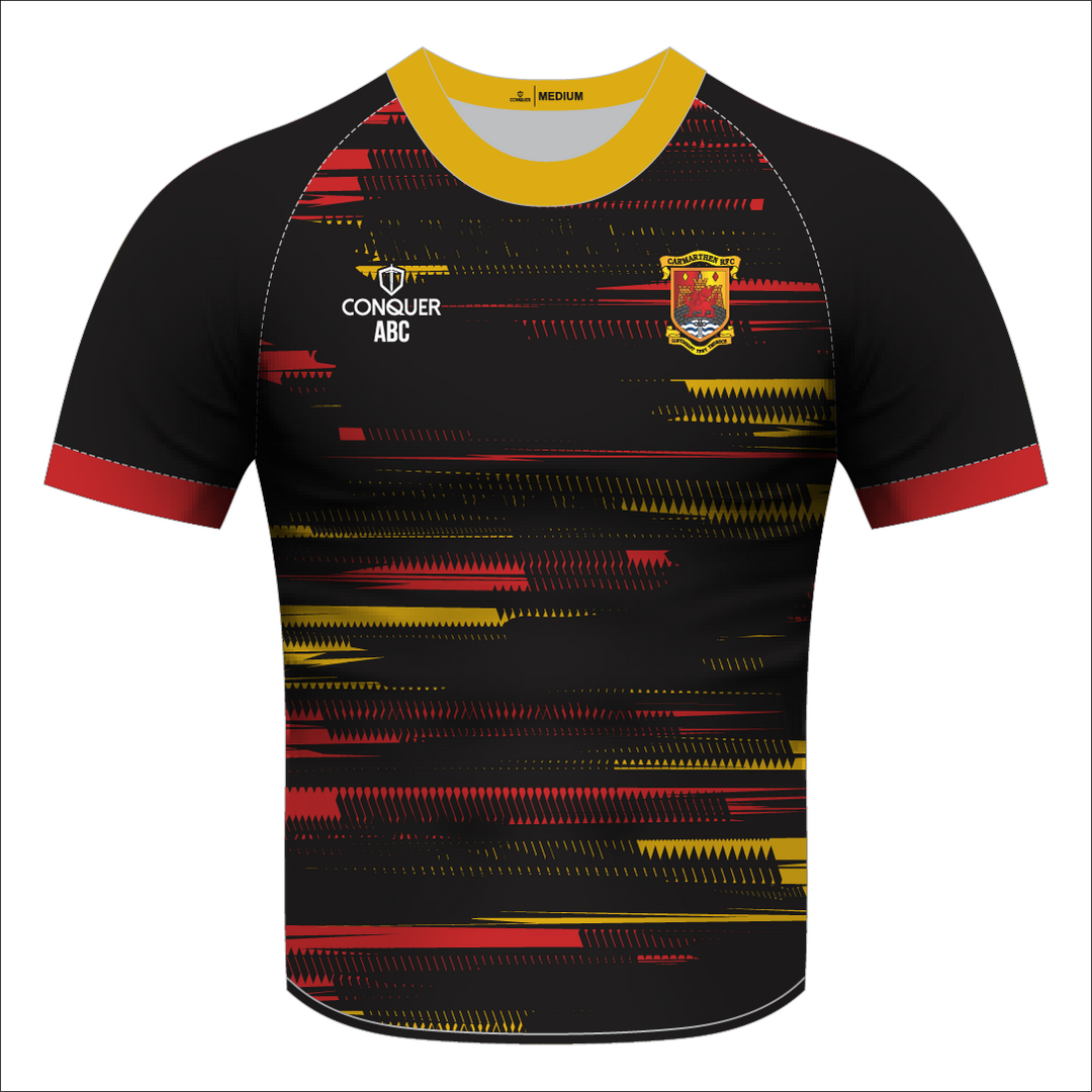 Carmarthen Quins RFC BLACK Sublimated T-Shirt
