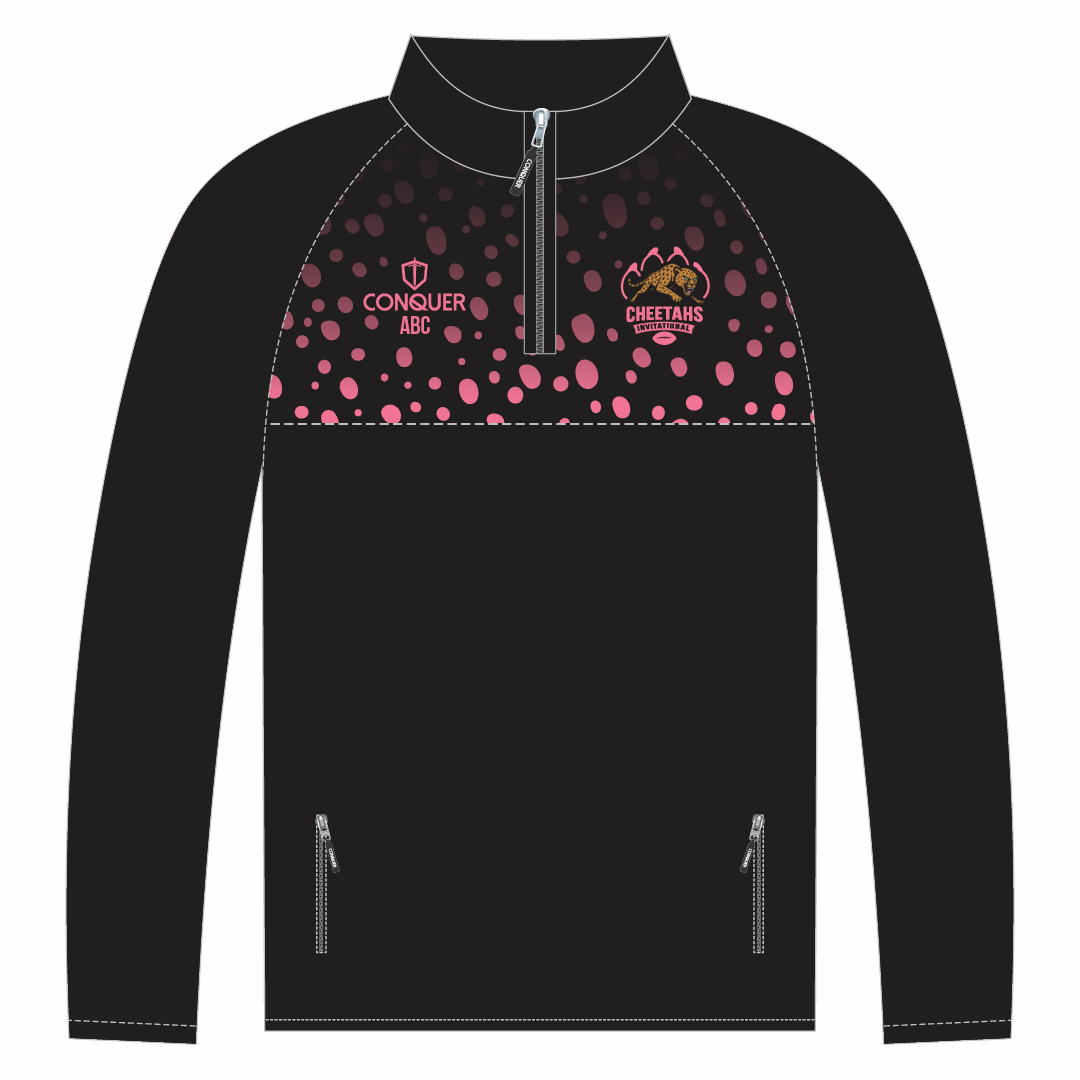 Cheetahs Invitational 1/4 Zip Midlayer - Pink