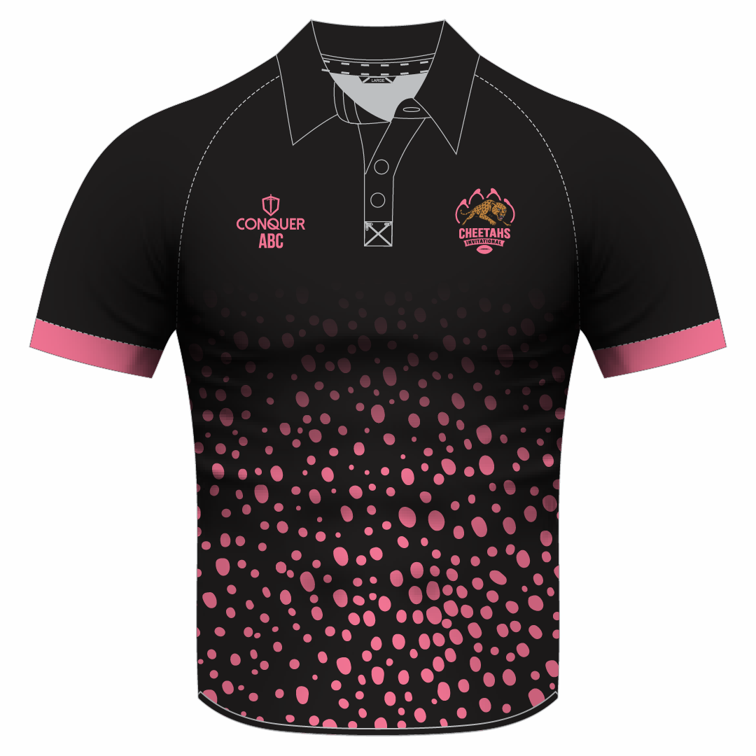 Cheetahs Invitational Sublimated Polo Shirt - Pink