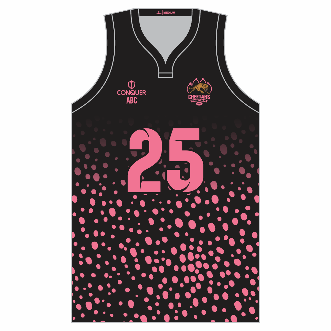 Cheetahs Invitational Patterned Sublimated Basketball - Pink