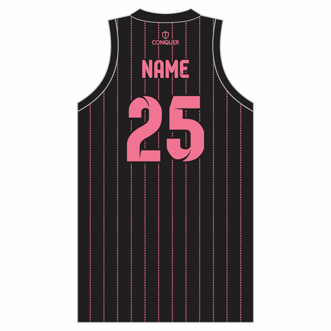Cheetahs Invitational Striped Sublimated Basketball - Pink