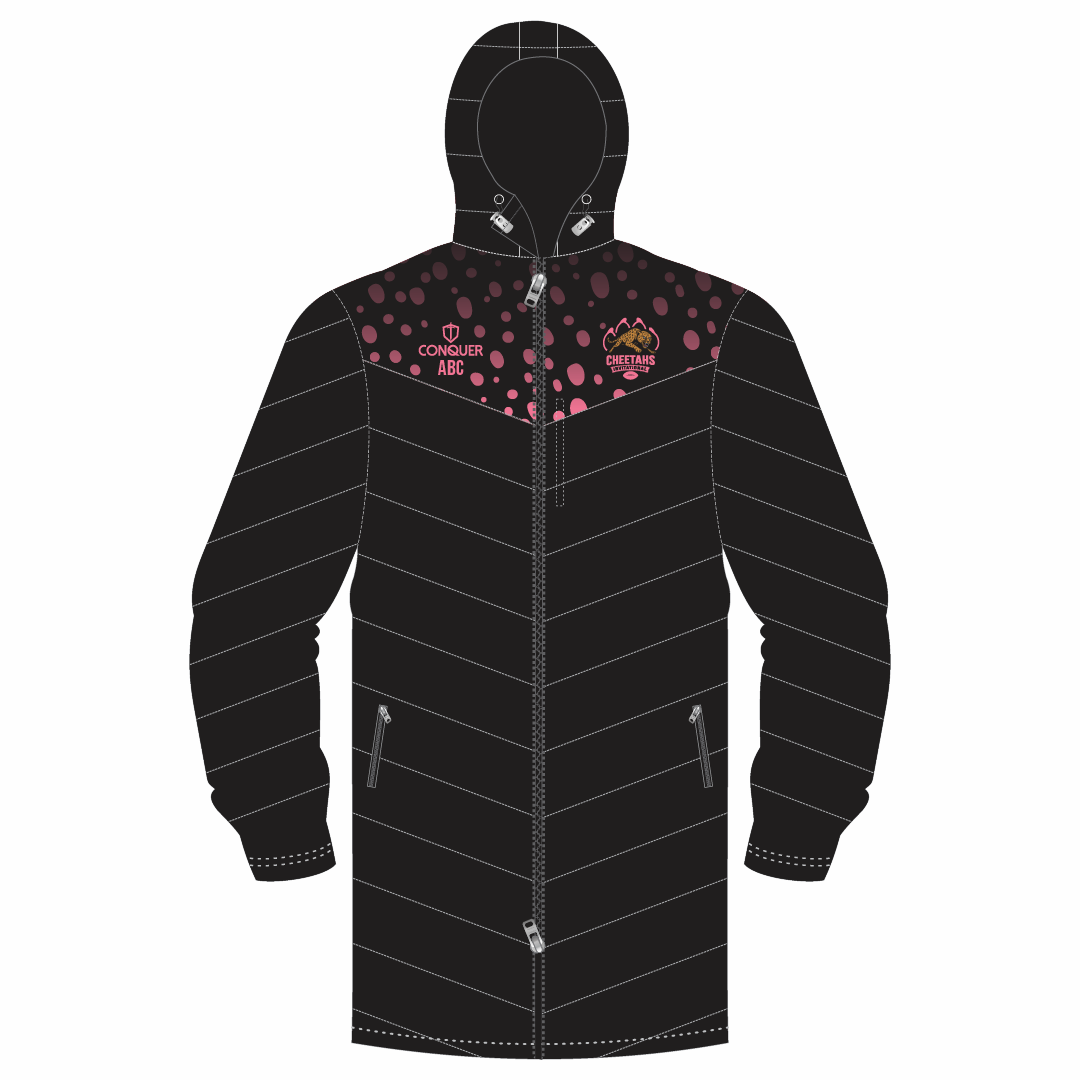 Cheetahs Invitational Long Puffy Jacket Kids - Pink