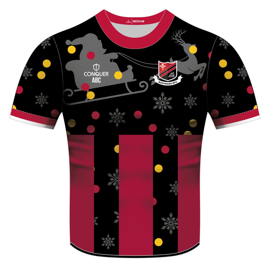 Bonymaen RFC Sublimated Christmas T-Shirt