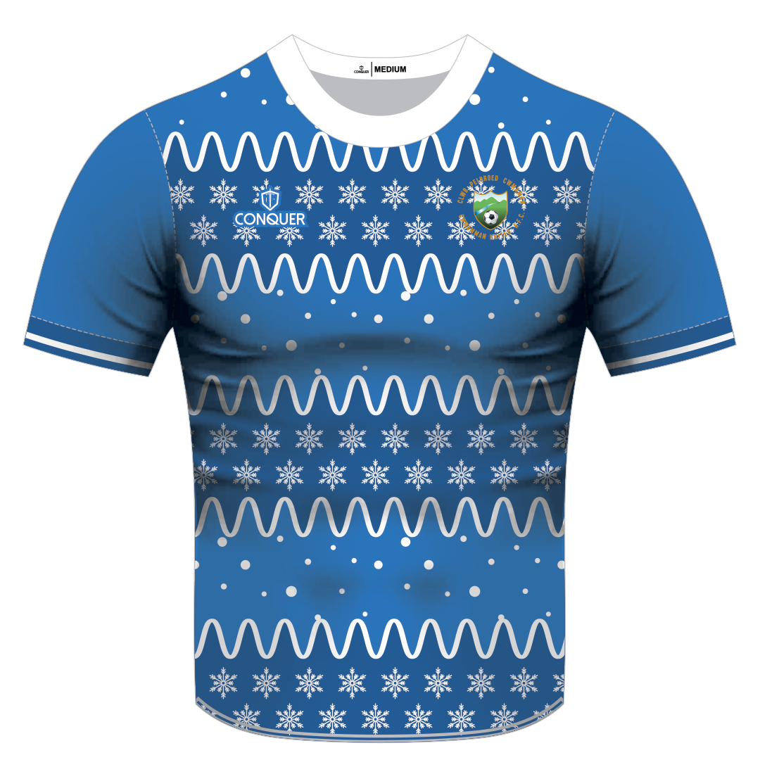 Cwmamman AFC Sublimated Christmas T-Shirt KIDS - Snowflake