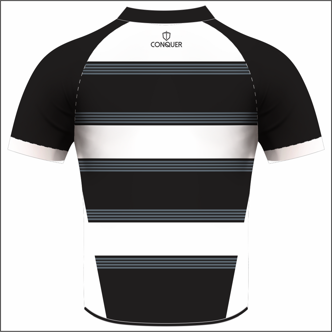 Cwmtwrch RFC Sublimated T-Shirt B&W Striped