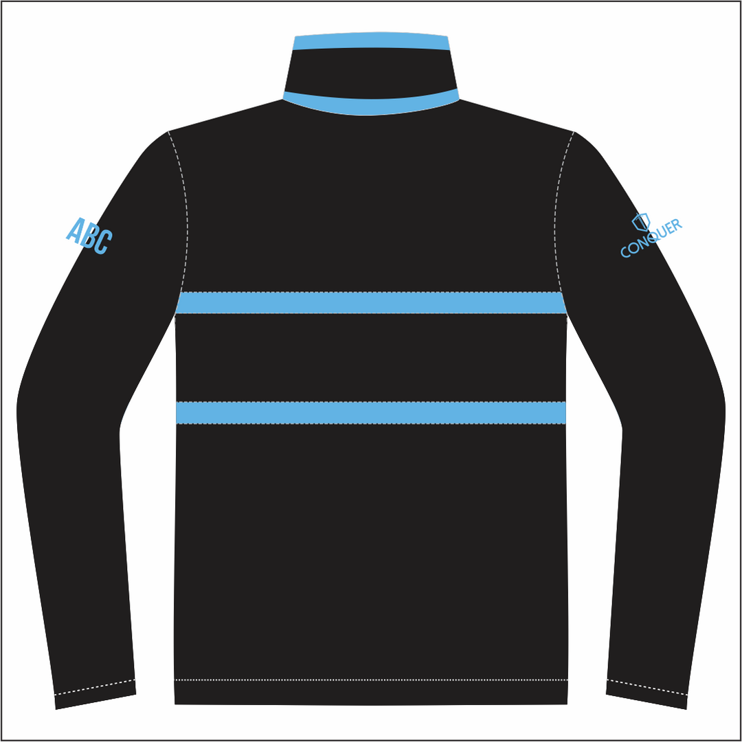 Newbridge RFC Zip Polar Fleece Midlayer (Black)