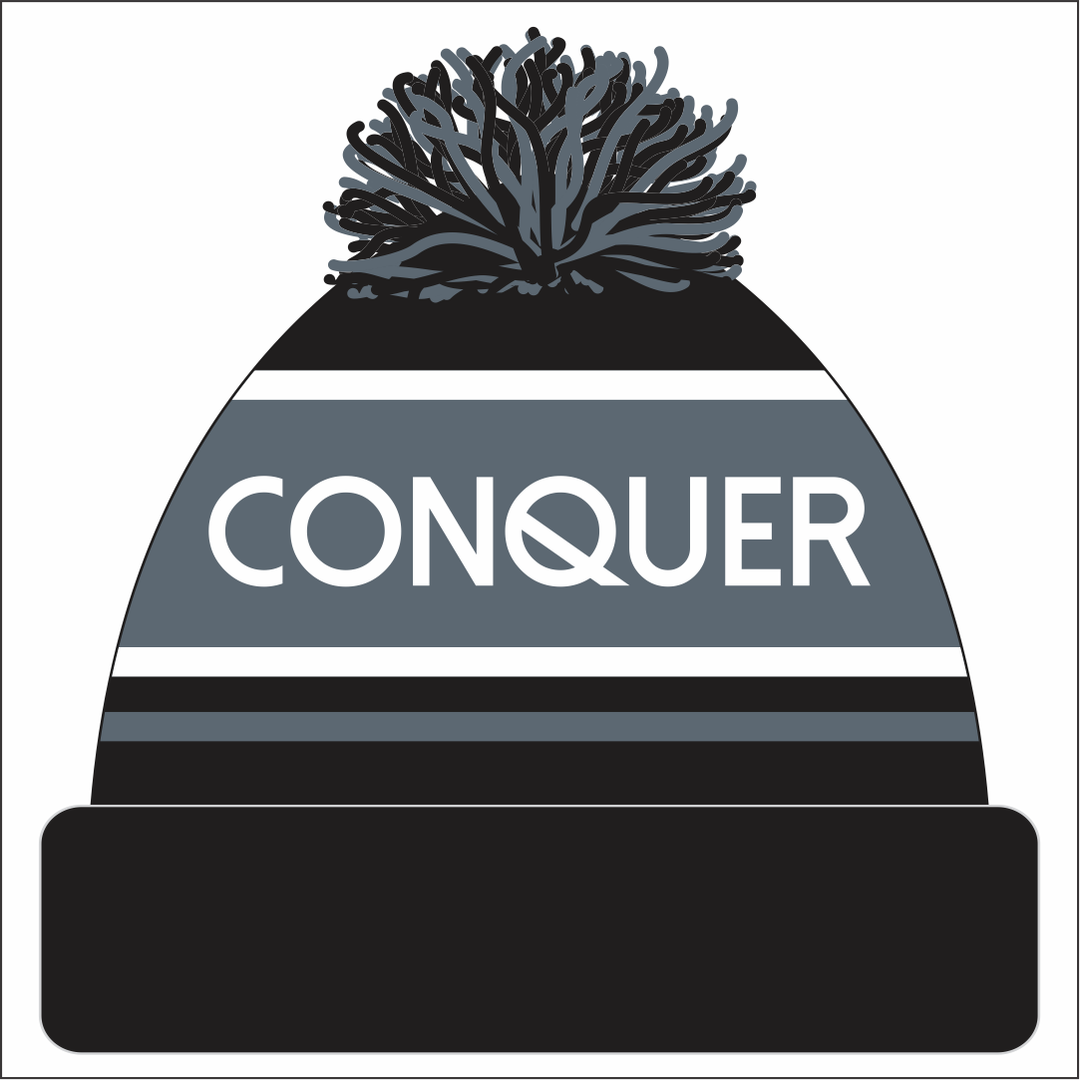 Felinfoel RFC Bobble Hat KIDS - Black & Grey