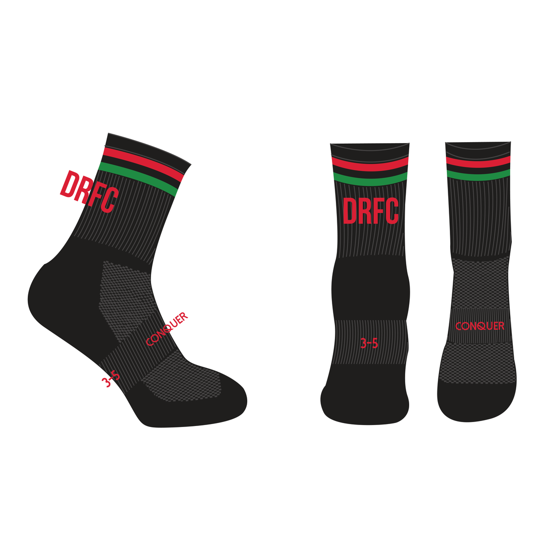 Dunvant Dragons RFC Crew Socks KIDS - Black