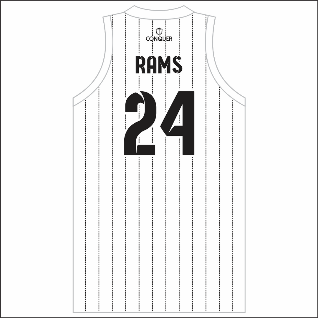 Tycroes RFC White Sublimated Basketball Vest