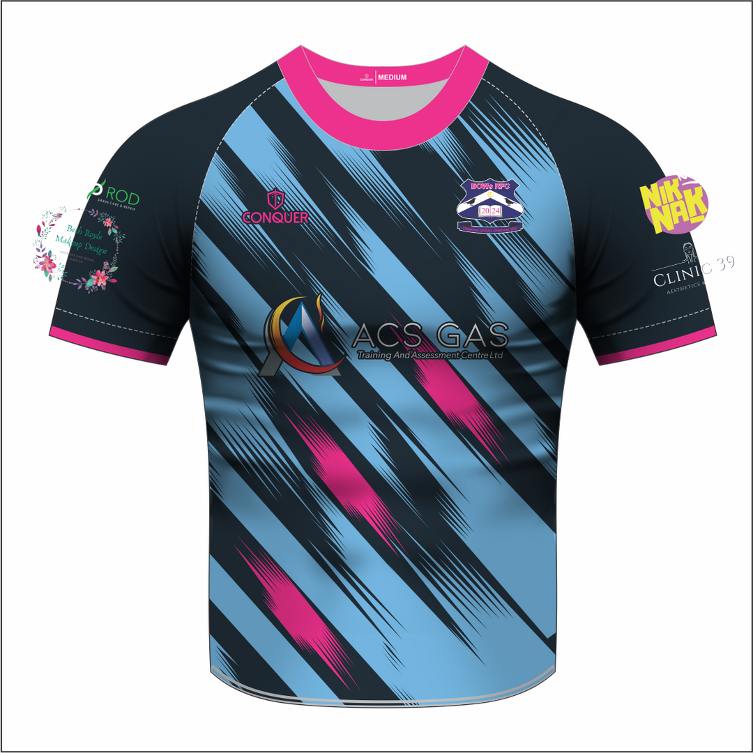 Trebanos Bows RFC Navy Patterned Sublimated T-Shirt