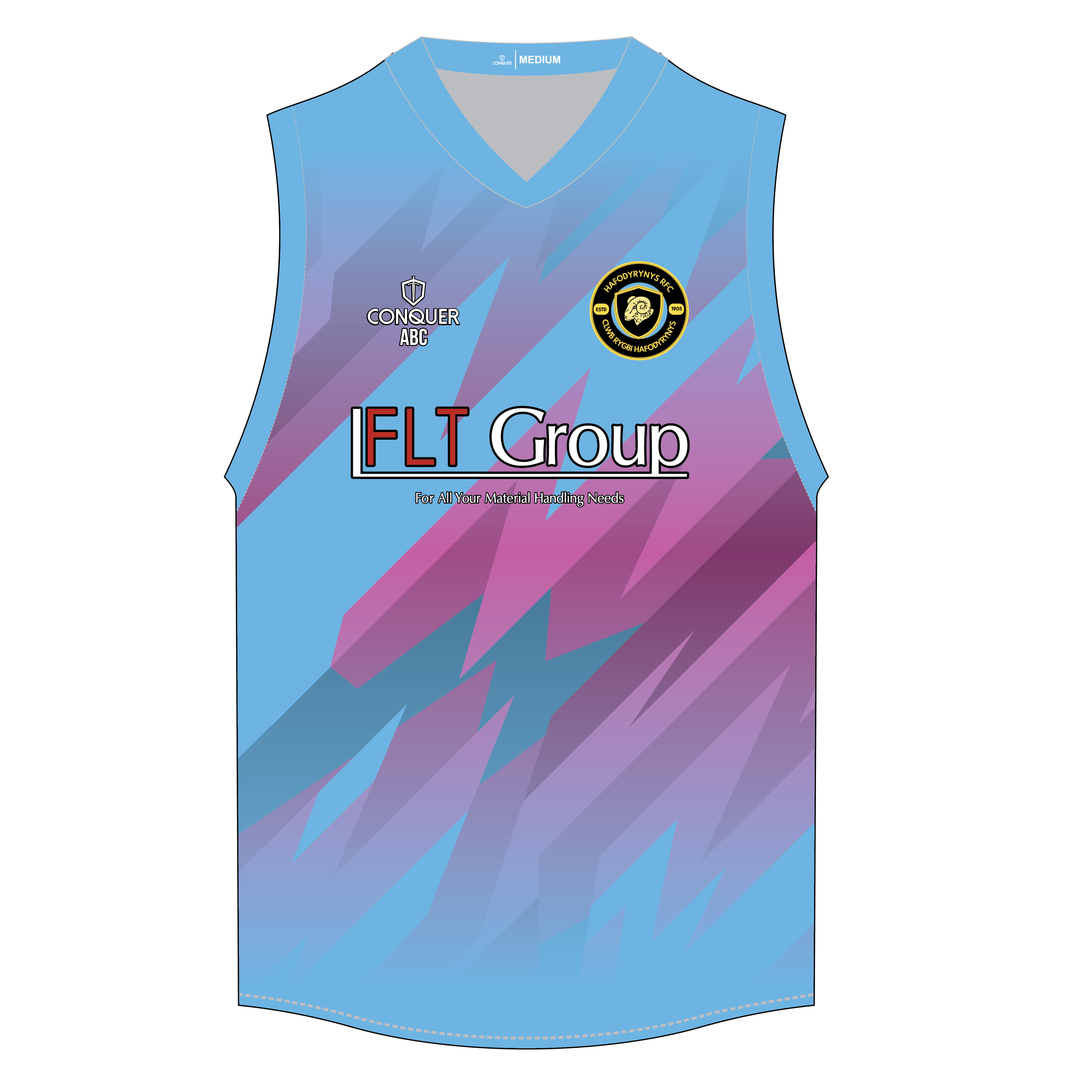 Hafodyrynys RFC Sublimated Aussie Vest KIDS - BLUE AND PINK